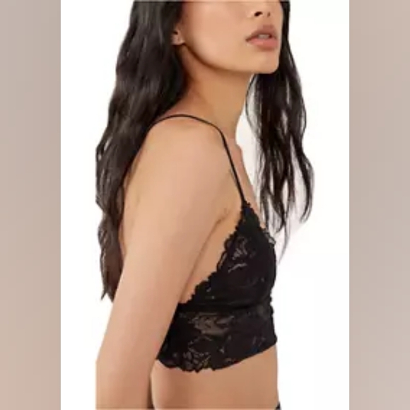 FREE PEOPLE INTIMATELY EVERYDAY LACE LONGLINE BRA 2-PACK IN BLACK COMBO - Picture 2 of 7